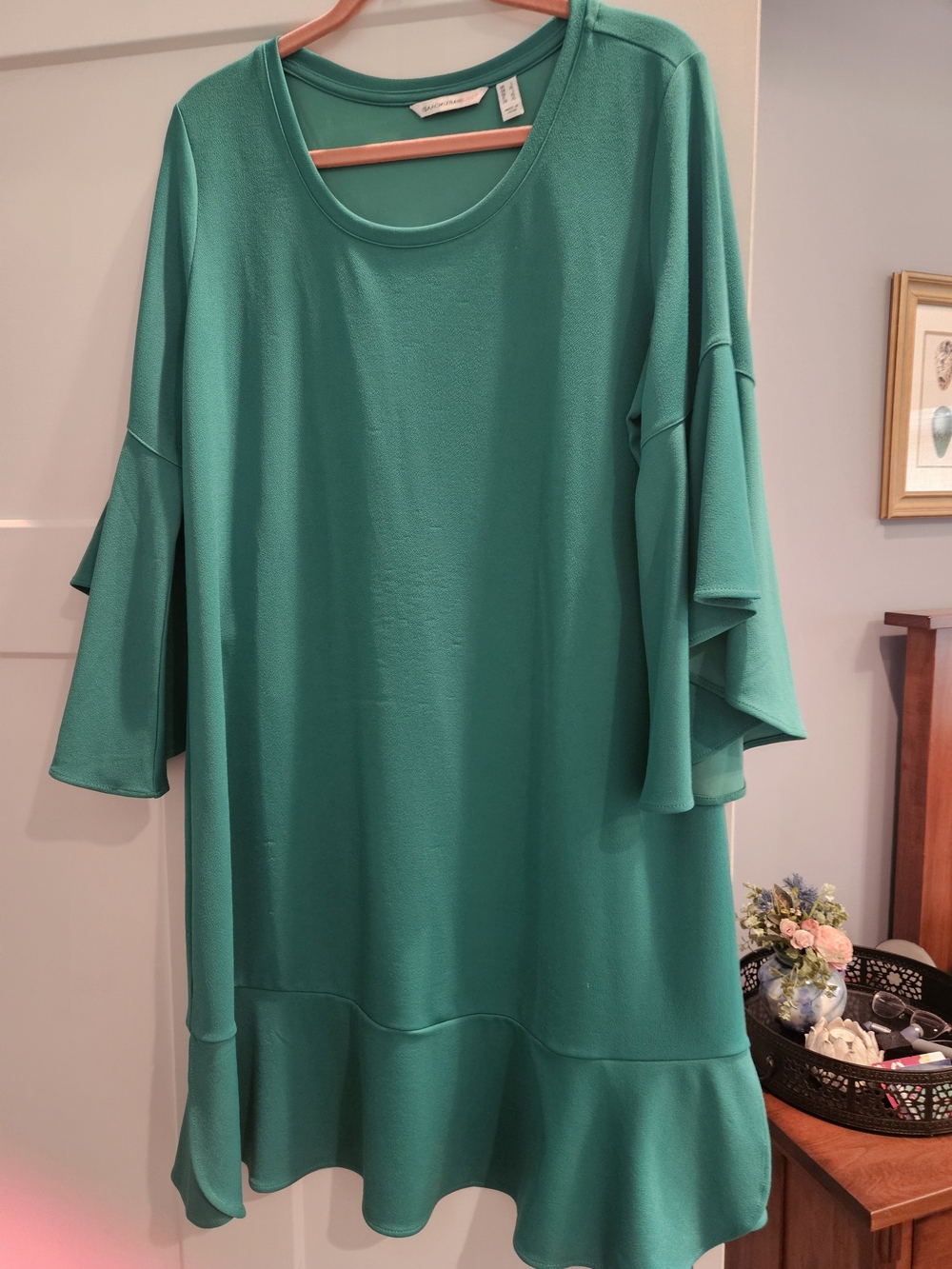 Isaac Mizrahi Teal Scoop Neck Top